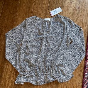 Sienna Sky Animal Print Peplum top